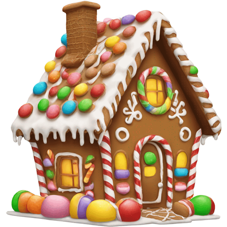 Amazing Cute Candy gingerbread house emoji