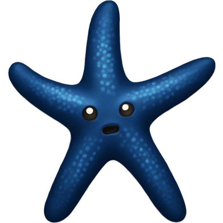 dark Blue starfish no face five legs emoji