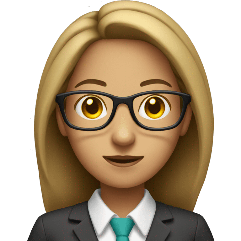 female accountant wearing glasses and holding calculator emoji