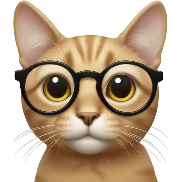 Cat wearing glasses emoji