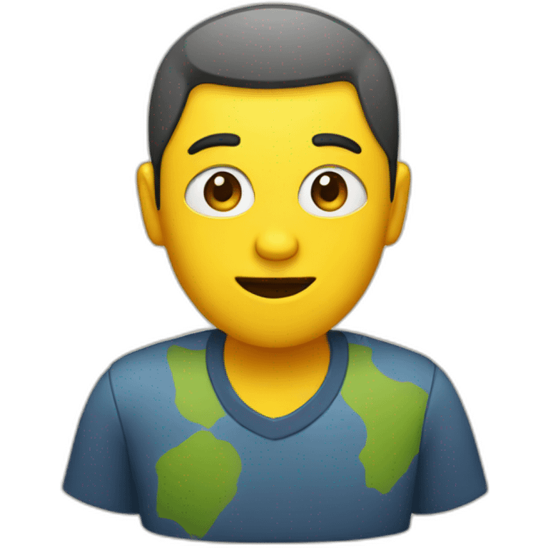 person with map face emoji