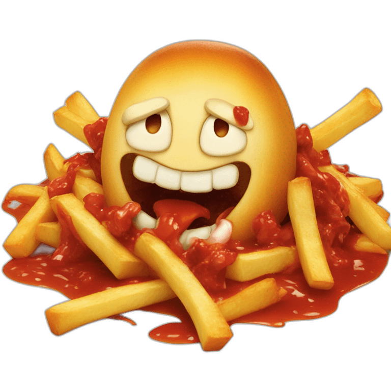 Satan poutine france emoji