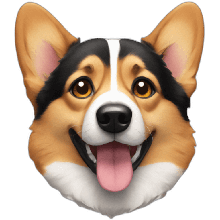 corgi face with german shephard coat emoji