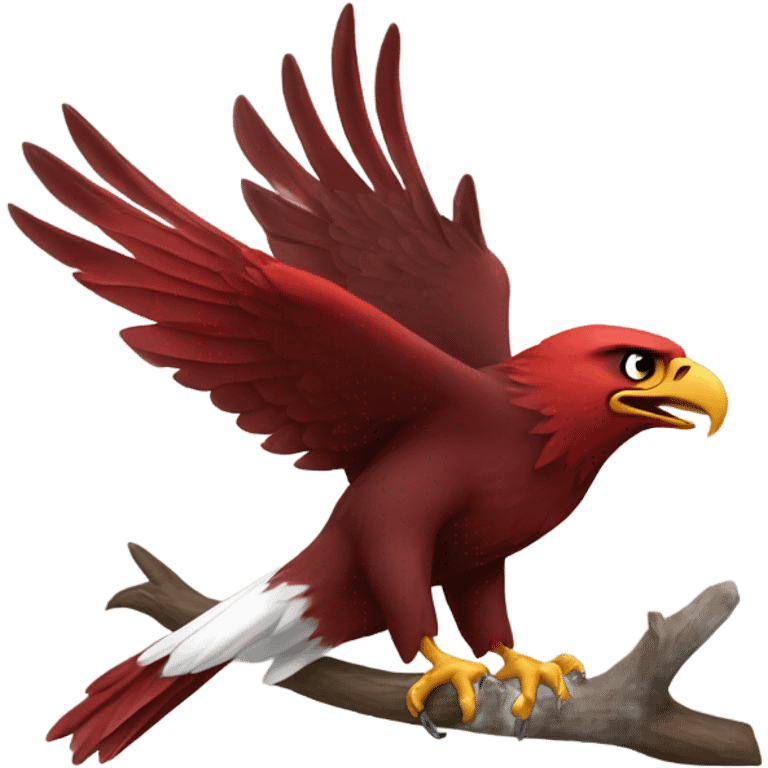 Eagle eating a cardinal emoji