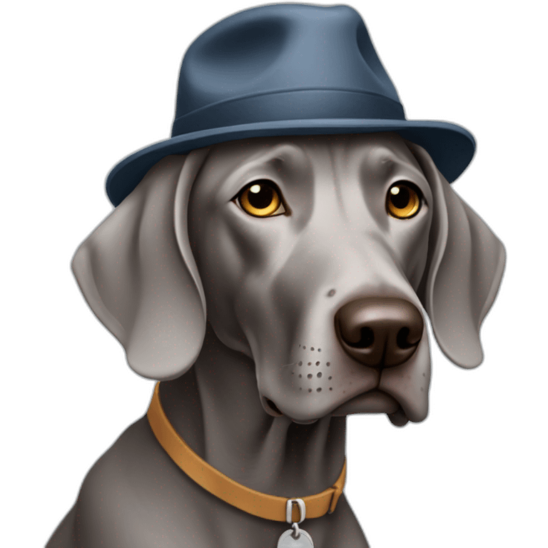 Weimaraners-with-hat emoji