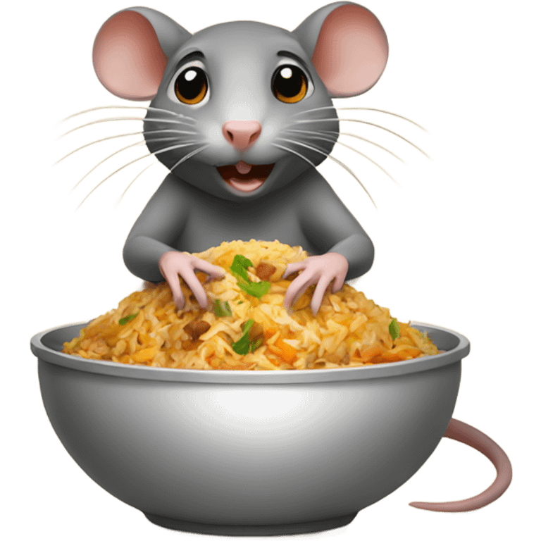 Rat eating biriyani emoji