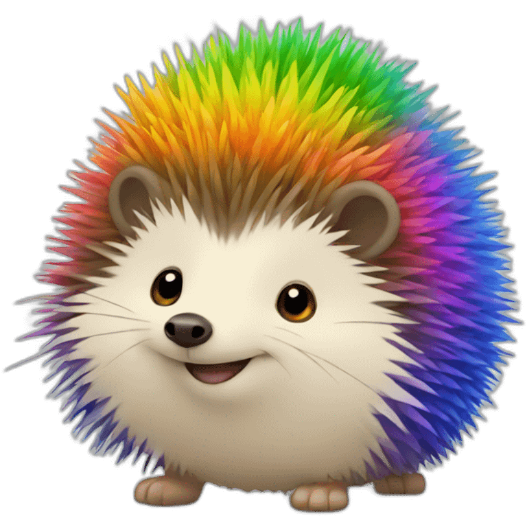 Hedgehog-rainbow emoji