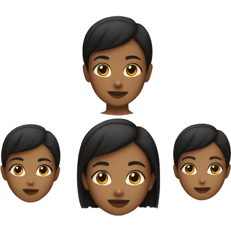 Light brown skin with black short hair girl emoji