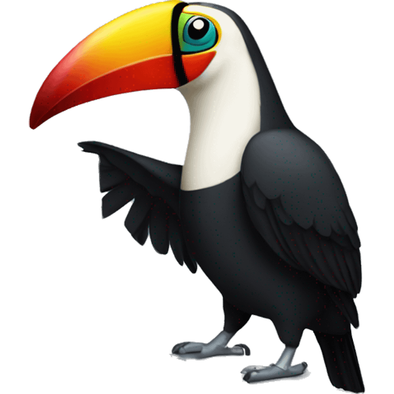 Tucan with computer emoji