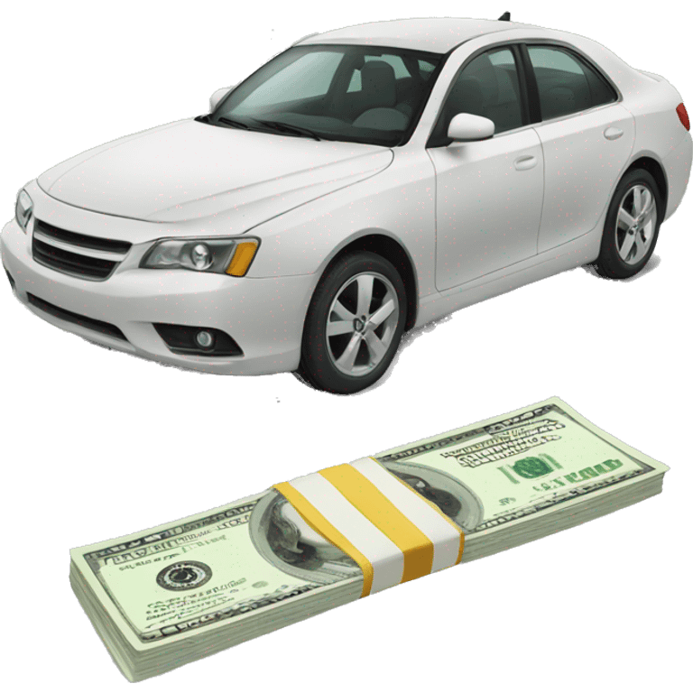 Car and cash emoji