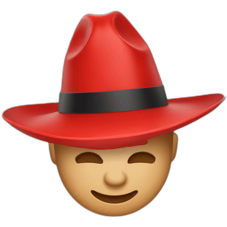 Sobrero 👒 en rojo emoji