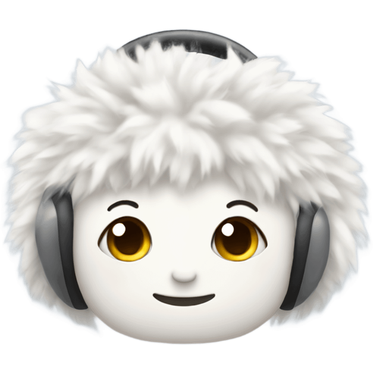 cute fluffy white earmuffs emoji