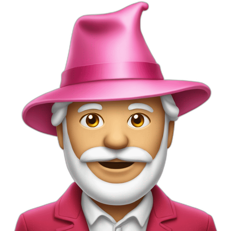 Père Noël avec chapeau rose  emoji