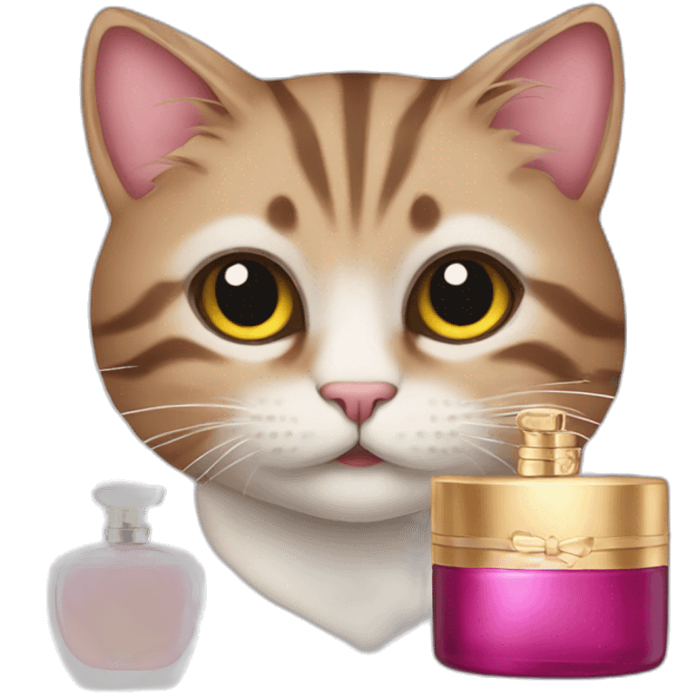 Cat with parfume emoji