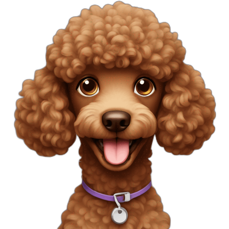 brown- poodle - smile emoji