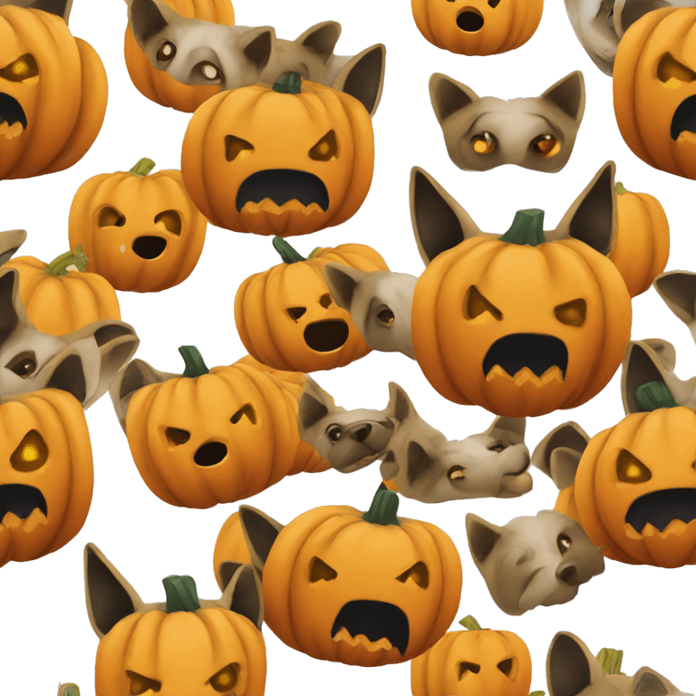 malinois run pumpkin scary spooky halloween emoji