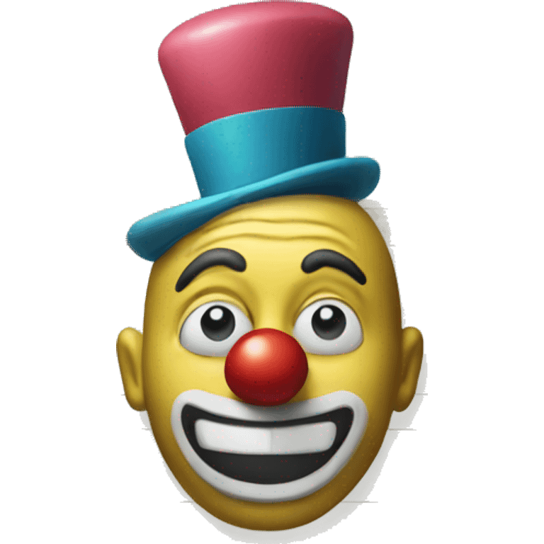 bank check with a clown's face on it emoji