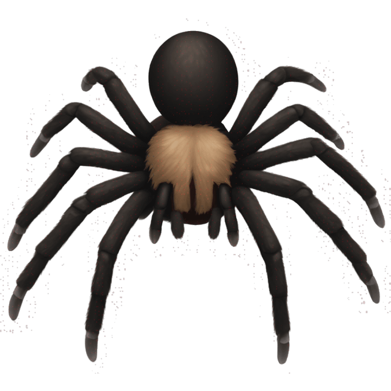 black and brown tarantula with a white bow  emoji