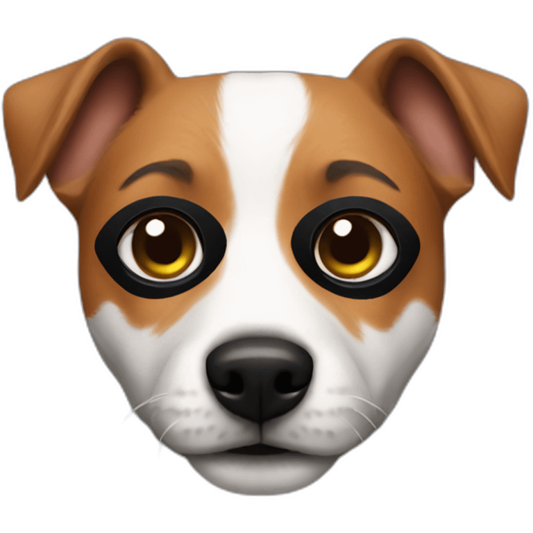 jack russell in batman mask emoji