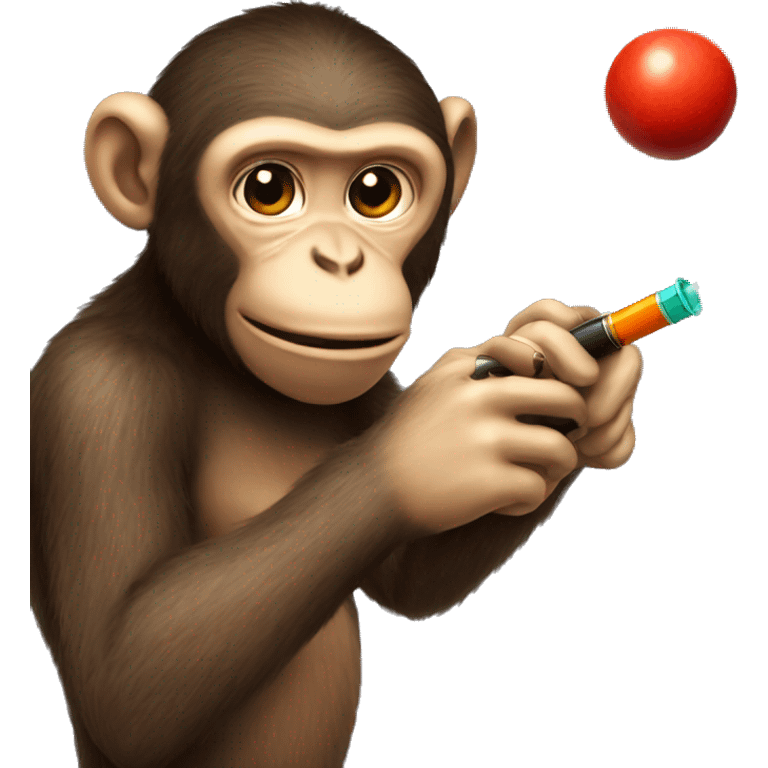 Monkey taking a shot emoji