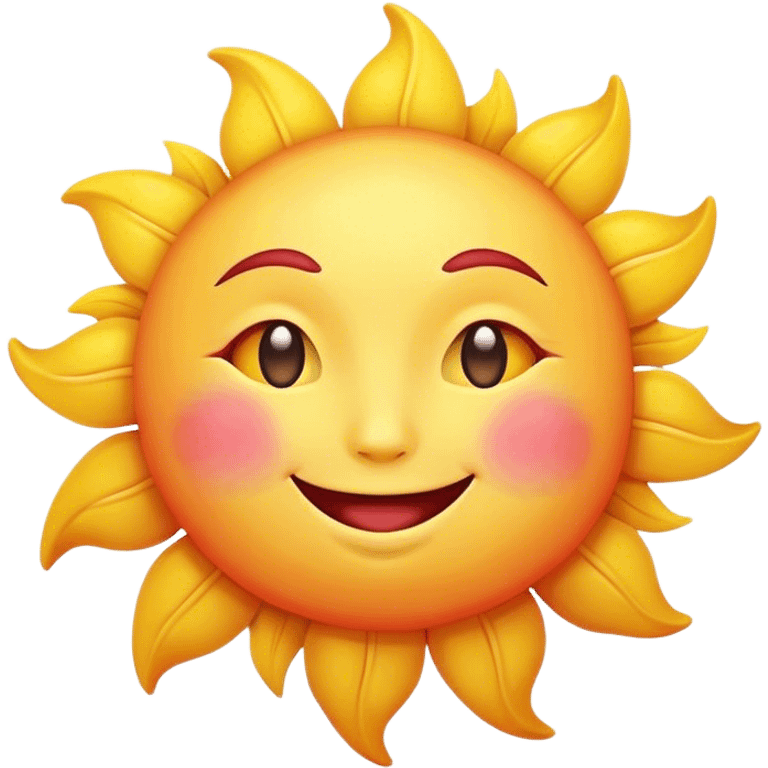 A kissy-face sun  emoji