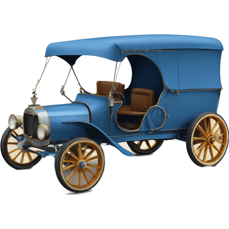 1889 hot rod caravan, blue  emoji