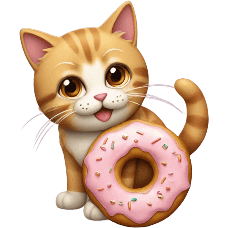 Doughnut cat emoji