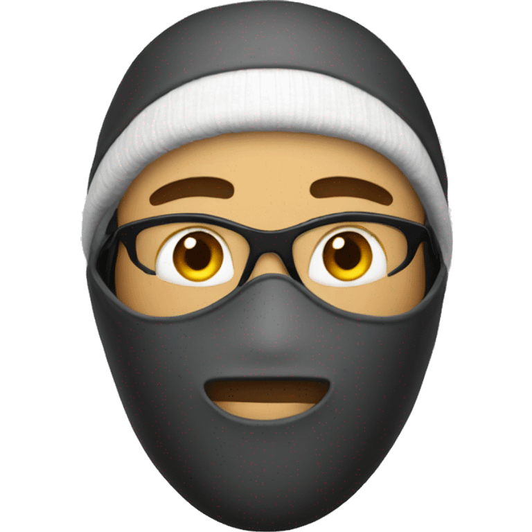 Guy wearing ski mask emoji