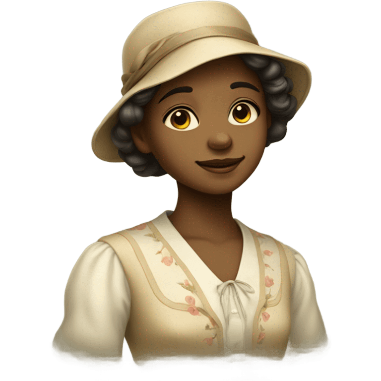 Girl in peaceful era emoji