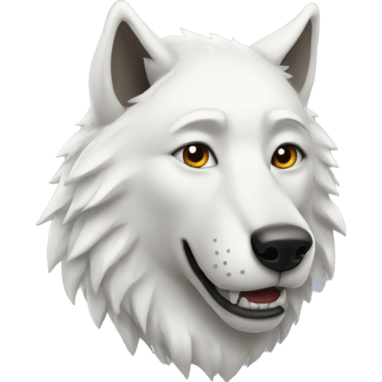 White wolf emoji