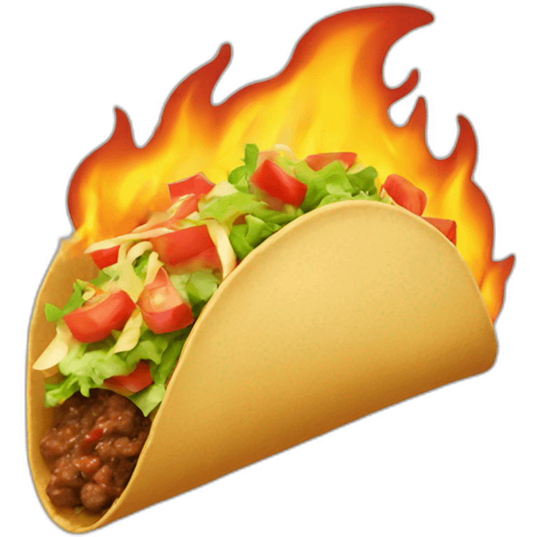 Taco on fire emoji