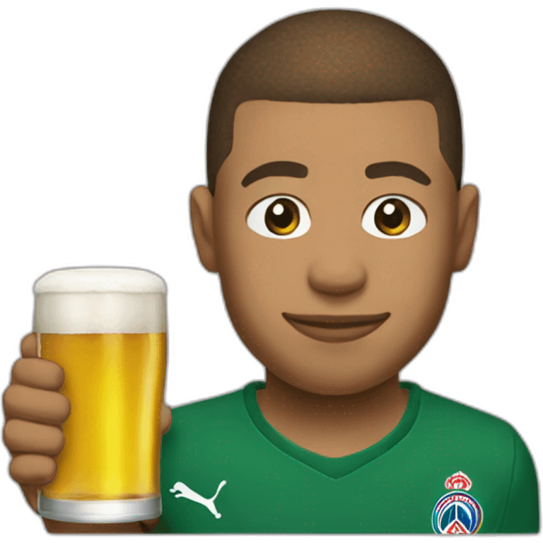 Mbappe drink beer emoji