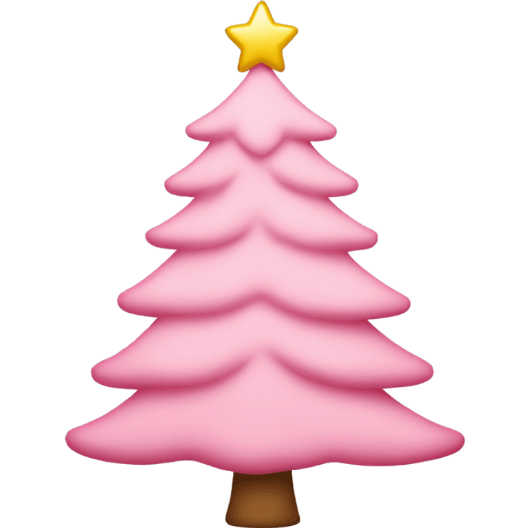 light pink christmas tree emoji