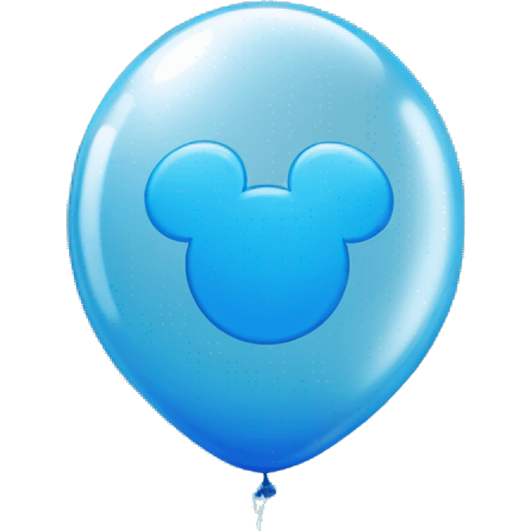 Micky Mouse ears icon solid blue balloon inside a clear balloon emoji