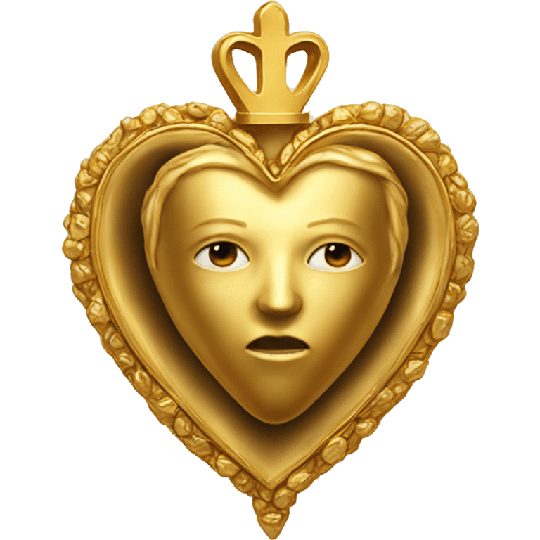 gold sacred heart emoji