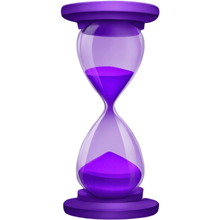 purple hourglass emoji