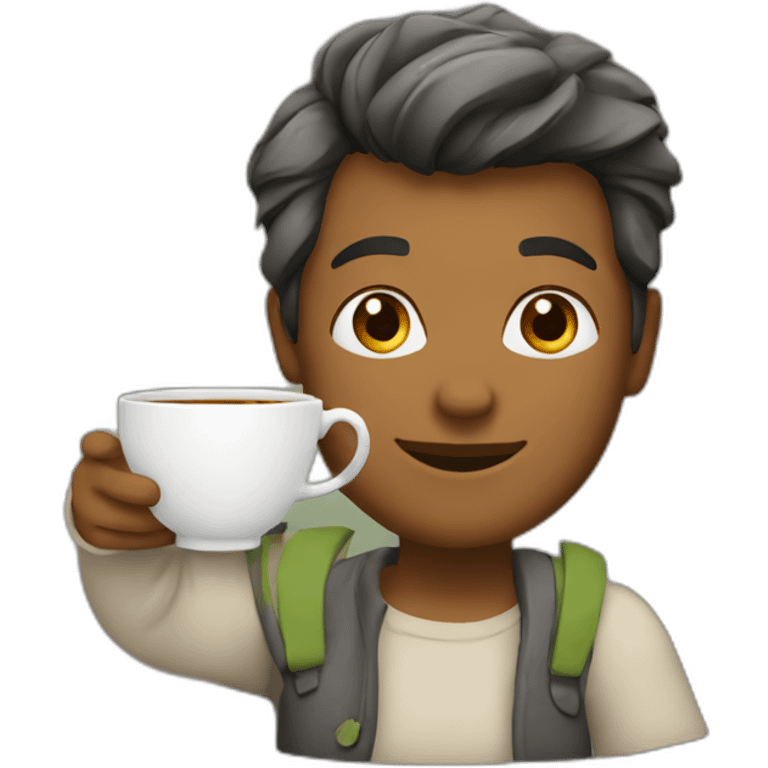 tea lover on the rock emoji