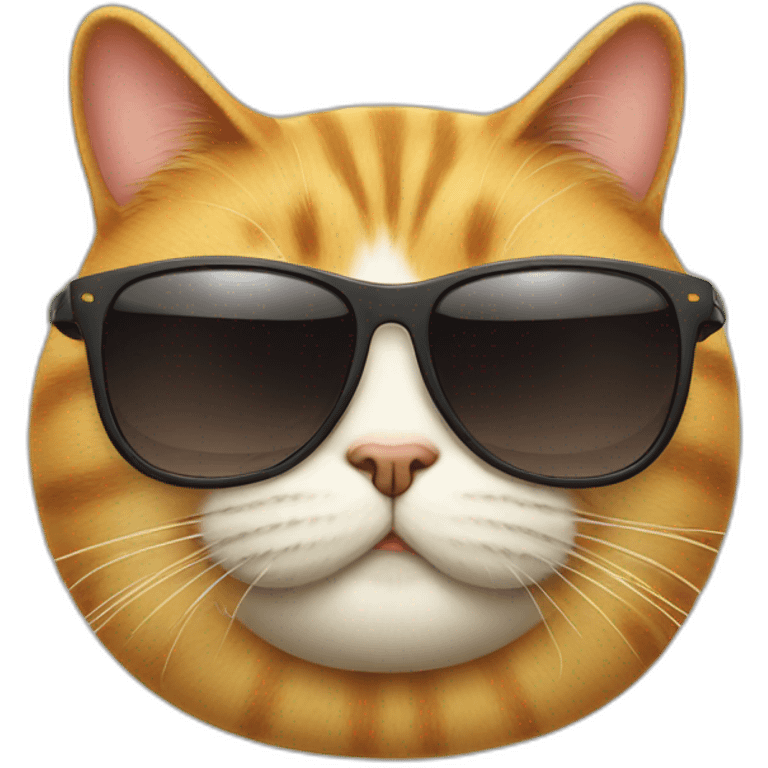 fat cat with sunglass emoji