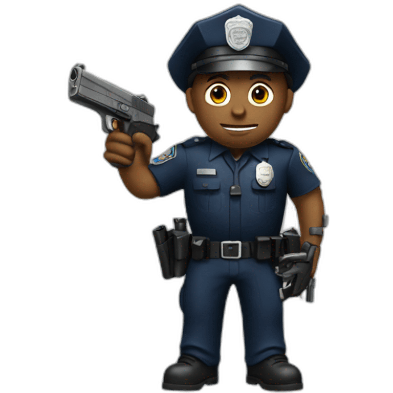 police with a gun emoji