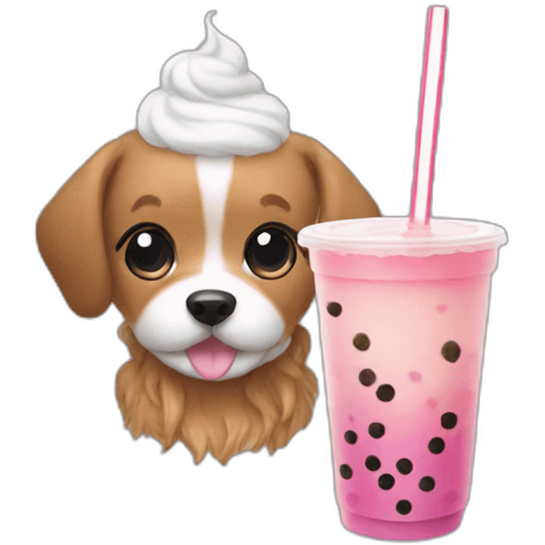 dog bubble tea emoji