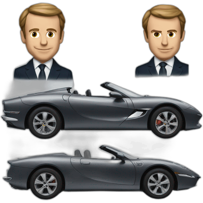 Macron a cars emoji