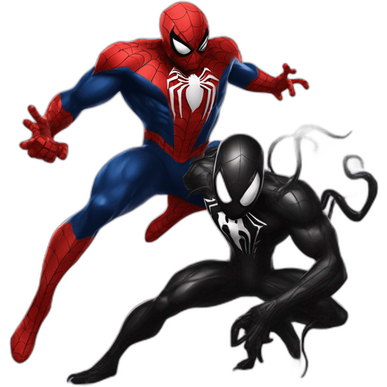 Spiderman vs venom emoji