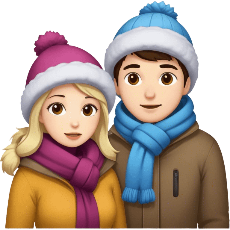 A couple in the snow emoji