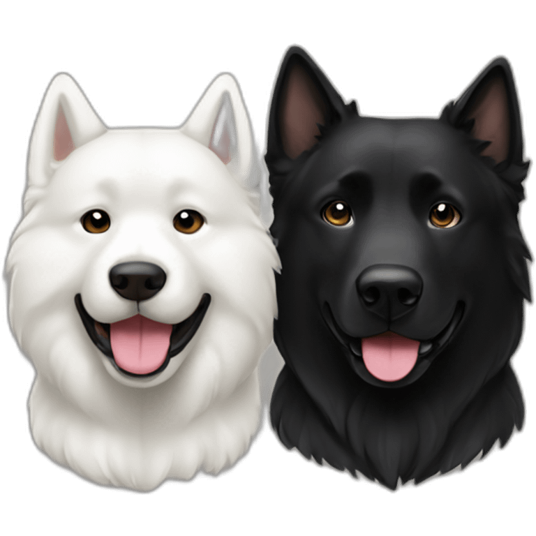 samoyed and BLACK-labrador emoji