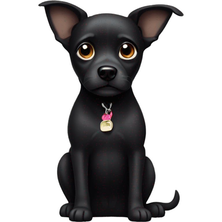 Small black dog  emoji