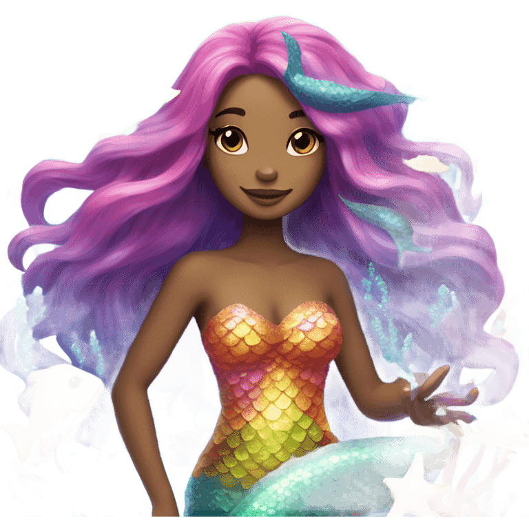 Lisa frank glitter mermaid emoji