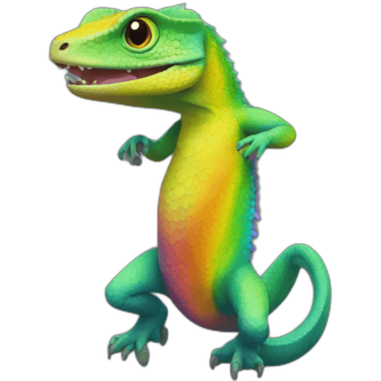 Rainbow Lizard Full Body emoji