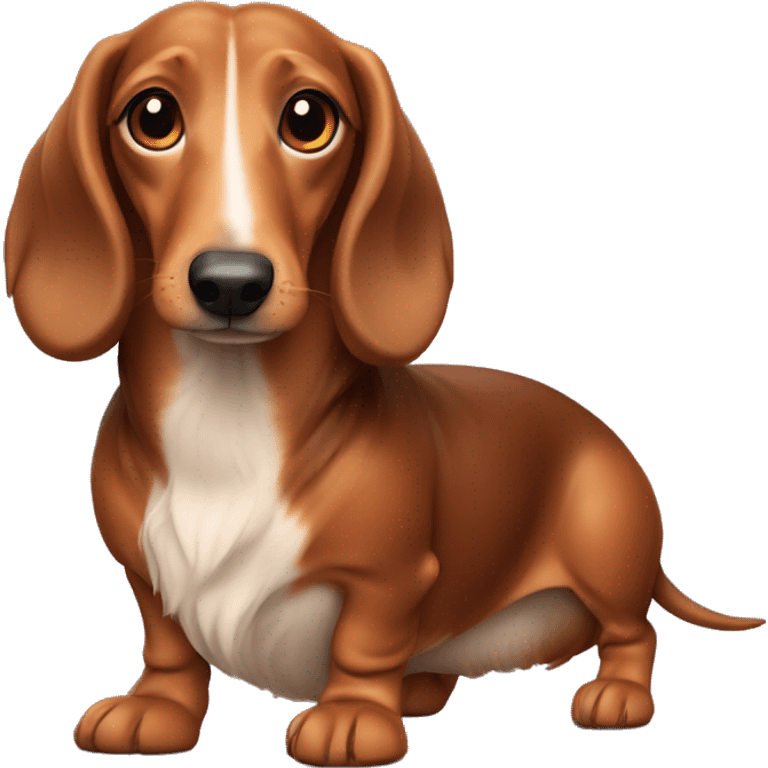 long haired weiner dog  emoji