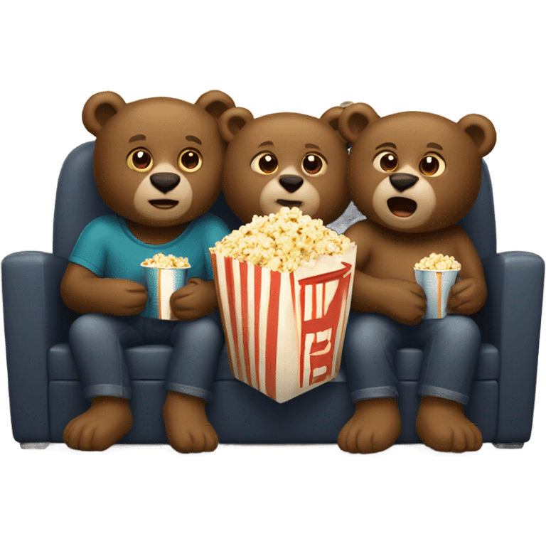 Bears watching a movie  emoji