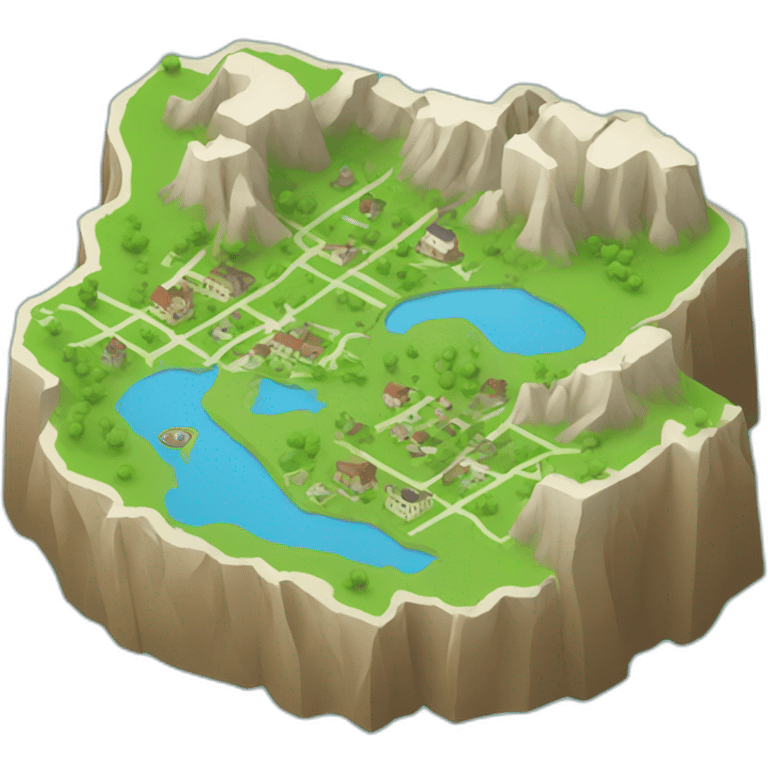 map isometric emoji